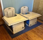 Theradapt Pediatric Bolster Chairs W/ Trays Pair Adjustable Therapy Seating. Fixed Price $475.00.