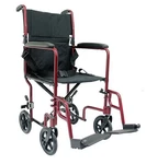 Karman Healthcare LT-2019-BD Folding Aluminum Transport Chair Burgundy 19" New. Fixed Price $155.00.