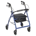 Walker Rollator Padded Seat Inch Wheels Lightweight Blue R726BL Aluminum Drive. Fixed Price $89.99.