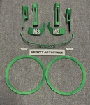 New: Permobil M3 V.1 Galactic Green Color Shroud Accent Kit With 2 Wheel Rings. Fixed Price $165.00.