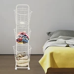 3-TIER Universal Wheels Laundry Hamper Cart Clothes With Removable Basket. Fixed Price $70.14.