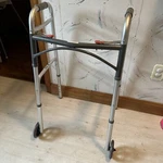 Drive 10210-4ASM Deluxe Adult Folding Walker, Two Button With 5" Wheels, Lb. Fixed Price $50.99.