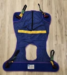 Medline Patient Lift Sling Blue Mesh With Commode Opening Safety Straps. Fixed Price $55.00.