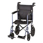 Nova Medical Lightweight Transport Chair Hand Brakes 19" Footrests Blue 330B. Fixed Price $299.95.