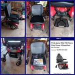Pride Jazzy Elite Hd Power Wheelchair Candy Apple Red Joystick Padded Armrest. Fixed Price $1100.00.