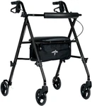 Medline Superlight Aluminum Rollator, Black -ultra-lightweight, Foldable Dmg Box. Fixed Price $76.88.