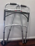 Drive Medical Ref 10210-1 Deluxe Two Button Folding Walker; 5-INCH Wheels. Fixed Price $35.00.