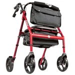 Foldable Rollator Walker With Seat And Saddle Bag Red 700-961 Hugo Mobility. Fixed Price $209.99.