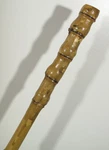 Vtg Light Brown Bamboo Wood Classic Walking Stick 35 Long. Fixed Price $27.99.