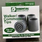 4 Essential Medical Supply Replacement Walker Commode Tips For 1/8" Shaft. Fixed Price $10.00.