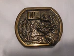1987 Idaho State Belt Buckle Deer Pine Trees Mts. Art Collectables New. Fixed Price $19.99.