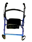 Drive Medical Walker Rollator -6" Wheels Fold Removable Back Supports R726BL. Fixed Price $35.00.