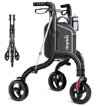 Holyheal Premium 3 Wheel Rollator Walker Seniors Ultra Lightweight Black SKRW01. Fixed Price $124.99.