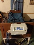 Hospital Bed With Twin Size Air Mattress Good Condition And New Pump. Fixed Price $400.00.