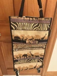 Folding Rolling Tote African Animal Safari Print Tapestry Material Wheels. Fixed Price $17.94.