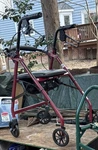 Mckesson Rollator Walker W/ Seat 300 Lb 6 Wheels Foldable Height Adjustable. Fixed Price $50.00.