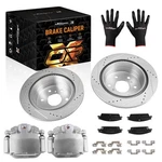 Rear Brake Rotors+calipers W/pads Set For Gmc Yukon/yukon Xl 2015-2020 18-B5031. Fixed Price $207.65.