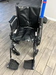 Medline Manual Wheelchair Black Steel Detachable Footrests Locks Adult. Fixed Price $75.00.