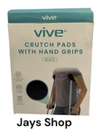 Vive Crutch Pads Adults Underarm & Hand Grips - Black, New *ships Free*. Fixed Price $11.90.