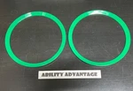 Permobil M3 V.1 Galactic Green Color 2 Accent Kit Wheel Rings. Fixed Price $23.00.