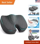 Breathable Memory Foam Chair Cushion - Sciatica & Hip Pain Relief For All Seats. Fixed Price $34.19.