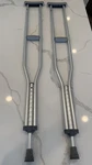 Medline Guardian Aluminum Crutches, Adjustable, Adult Tall (5 10 6 ). Fixed Price $19.99.