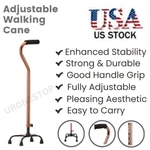 Quad Cane Small Base Bariatric 300LBS Walking Aid Medical Mobility Adjustable. Fixed Price $19.99.