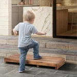 One Step Stool For Elderly (35" Length) - Acacia Wood High With No.... Fixed Price $126.52.