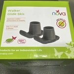 Nova Medical Walker Glide Skis, Universal Fit, One Pair, Gray, 2 Count. Fixed Price $8.95.