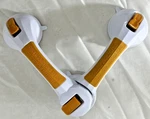 Drive Medical Adjustable Angle Rotating Suction Cup Grab Bar Orange And White. Fixed Price $12.00.