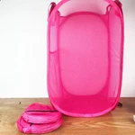 Universal Mesh Pop Up 22" Pink Laundry Hamper Basket W/side Pocket Dorm Lot Of 3. Fixed Price $17.99.