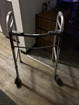 Guardian Adjustable Collapsible Walker 2 Wheels G30757W Aluminum Silver Indoor. Fixed Price $30.00.