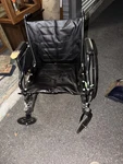 Invacare Manual Wheelchair Black Detachable Footrests Adult 4 Wheels. Fixed Price $60.00.