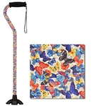 Nova Walking Quad Cane For Women, Self Standing Butterfly Symphony. Fixed Price $38.24.