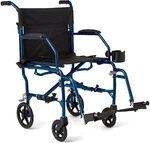 Medline Ultra Lightweight Foldable Transport Wheelchair 19IN Seat Adults Blue. Fixed Price $137.39.