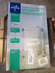 Medline Foldable Toilet Safety Rail Adjustable Height Robust & Reliable 300LB. Fixed Price $35.00.
