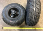 Two 9" Flat-free Caster Wheel For Quantum Rival Primo Durotrap 2.80/2.50-4 Black. Fixed Price $30.00.