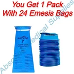 *24-PACK* Medline Sack Emesis Bags For Sickness Cleanup Blue NON80328. Fixed Price $22.99.