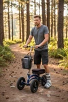 Kneerover All Terrain Blue Walker With Basket & Adjustable Height. Fixed Price $139.99.