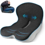 Memory Foam Seat Cushion W/lumbar Support Pillow For Back & Sciatica Pain Relief. Fixed Price $24.99.