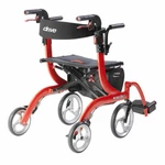 New Drive Medical Nitro Duet Rollator Walker And Transport Wheelchair Chair, Red. Fixed Price $399.00.