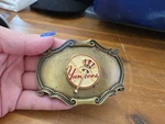 New York Ny Yankees Baseball Logo Vintage Raintree Belt Buckle 1978. Fixed Price $15.99.
