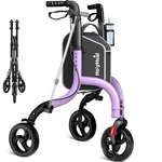 Lightweight Rollator Walkers Foldable Elderly Three Wheel Purple Holyheal. Fixed Price $209.99.