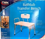 Carex Bathtub Transfer Bench - Shower & With Height Adjust Non Slip. Fixed Price $35.00.