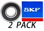 (2 Pack) Skf 6201-2RSH 12X32X10MM Double Rubber Seal Ball Bearings 6201RS. Fixed Price $11.95.