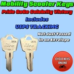 Mobility Scooter Keys Pride Gogo Celebrity Victory Replacement Code A126. Fixed Price $9.99.
