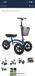 Kneerover Blue All Terrain Walker Scooter, 350 Lb Capacity, Adjustable Bra. Fixed Price $300.00.