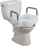 Drive Medical 2-IN-1 Raised Toilet Seat With Removable Padded Arms Elevated Ba. Fixed Price $46.46.