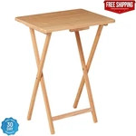 Mainstays Folding Tv Tray Dinner Portable Desk Natural 19 X 15 26. Fixed Price $16.56.