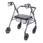 Drive Medical 10215BL-1 Bariatric Foldable Rollator Walker With Seat Blue. Fixed Price $125.00.